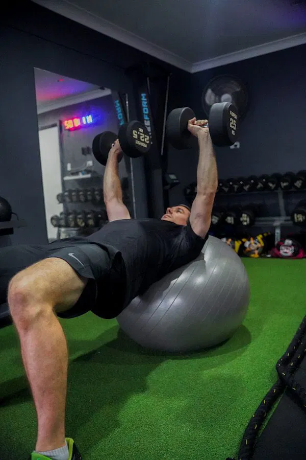 Strength training session at My Train Station private gym Miami
